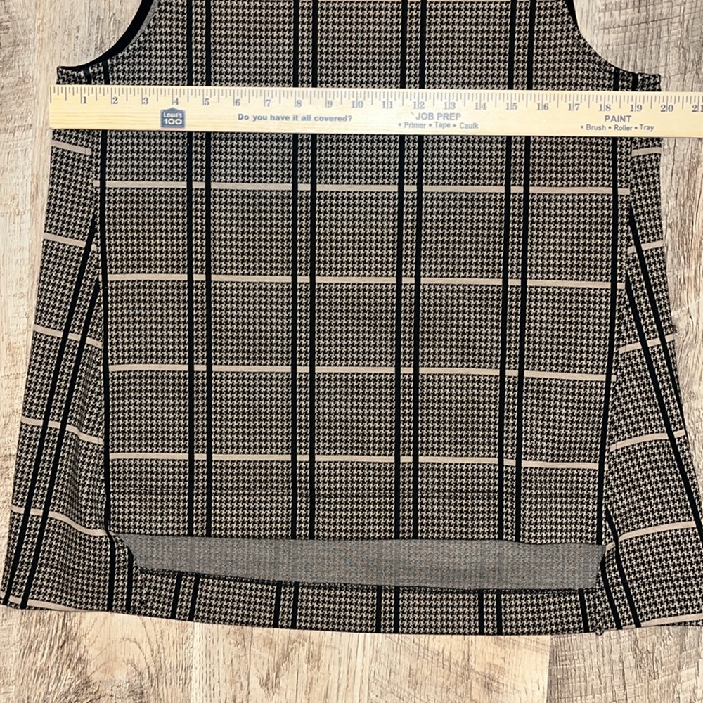 Joseph Ribkoff Plaid Mock Neck Sleeveless Tunic Top Women's Size 10 - Picture 2 of 5